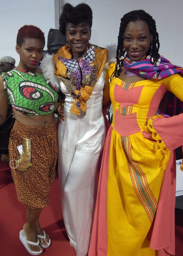 Phoenix Martins, Shingai Shoniwa and Fatoumata Diawara backstage by Stephen Budd