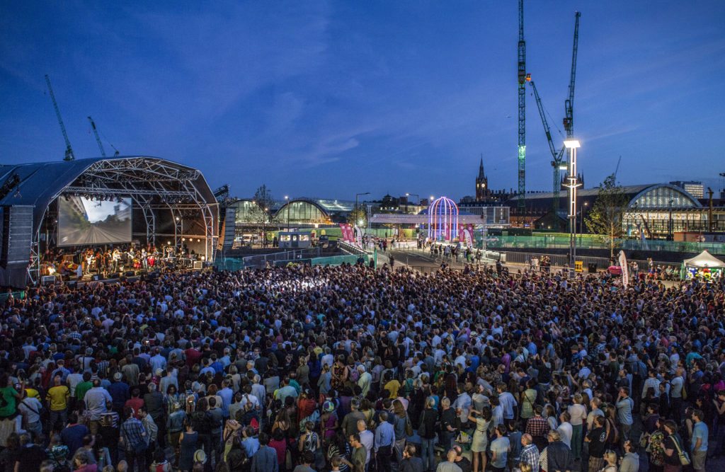 Africa Express Crowd at Granary Sq, Photo by John Sturrock